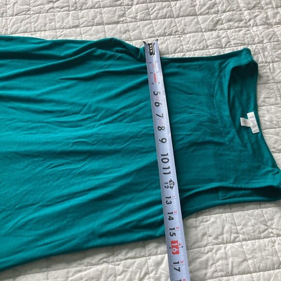 J. Jill Teal Sleeveless A-Line Flowy Maxi Dress Pockets XS - Picture 8 of 10